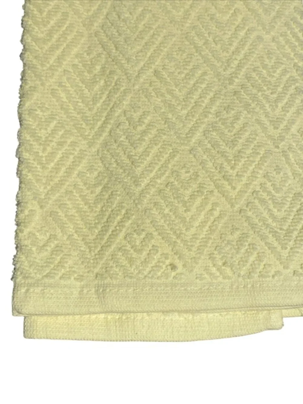 LOT of 4 Kitchen or Bath Hand Dish Towels Yellow Textured Thick & Soft Set NEW
